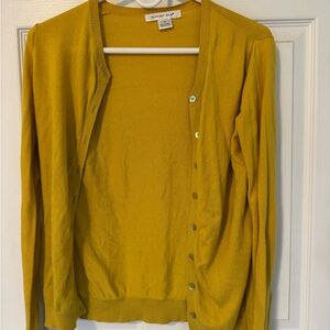 Mustard Yellow Button Up Cardigan
